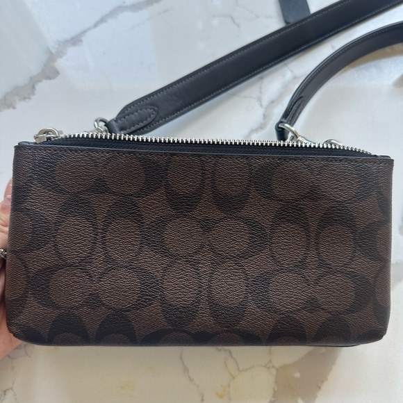 Double Zip Crossbody In Signature Canvas crossbody - Picture 9 of 13